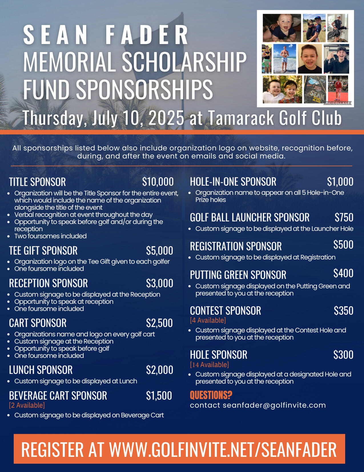 Sean Fader Memorial Scholarship Fund QR code